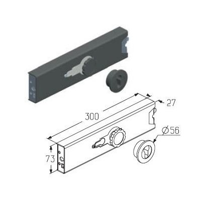 Замок ригельный RLI0103